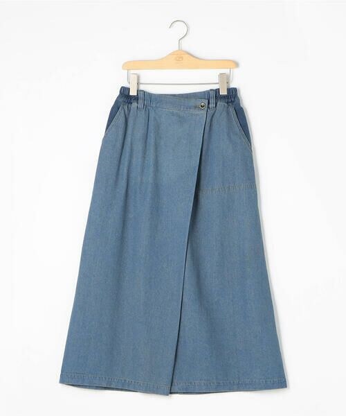 COMME CA ISM / コムサイズム デニムスカート | ラップ風 デニムスカート | 詳細13