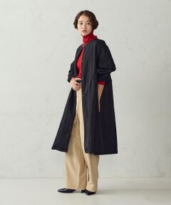 COMME CA ISM / コムサイズム ダッフルコート | ノーカラー ニュアンス オーバーサイズコート