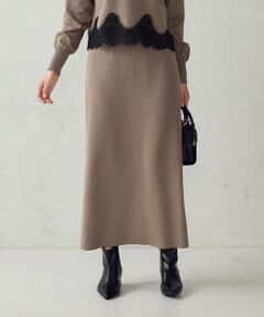 COMME CA ISM / コムサイズム ロング・マキシ丈スカート | 【マシンウォッシャブル】Iラインニットスカート / セットアップ対応