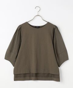 COMME CA ISM / コムサイズム カットソー | 【接触冷感】スリーブデザイン カットソー