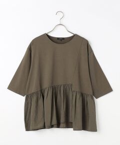 COMME CA ISM / コムサイズム カットソー | 【接触冷感】ペプラムデザイン カットソー