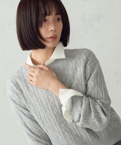 COMME CA ISM / コムサイズム ニット・セーター | ケーブル クルーネックニット