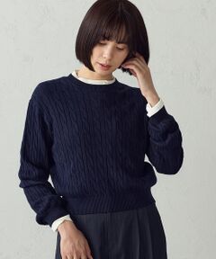 COMME CA ISM / コムサイズム ニット・セーター | ケーブル クルーネックニット