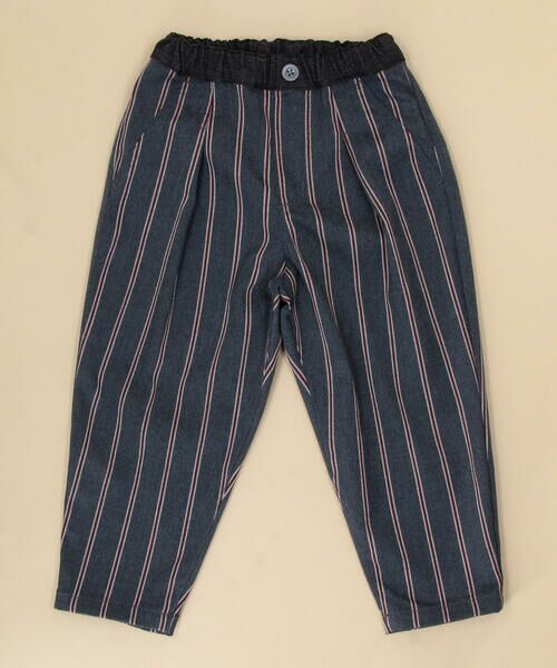 COMME CA ISM / コムサイズム ベビー・キッズグッズ | ストライプ テーパードパンツ(ベビーサイズ)（グレー系）