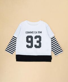 COMME CA ISM / コムサイズム ベビー・キッズグッズ | ナンバープリント フェイクレイヤードTシャツ(ベビーサイズ)