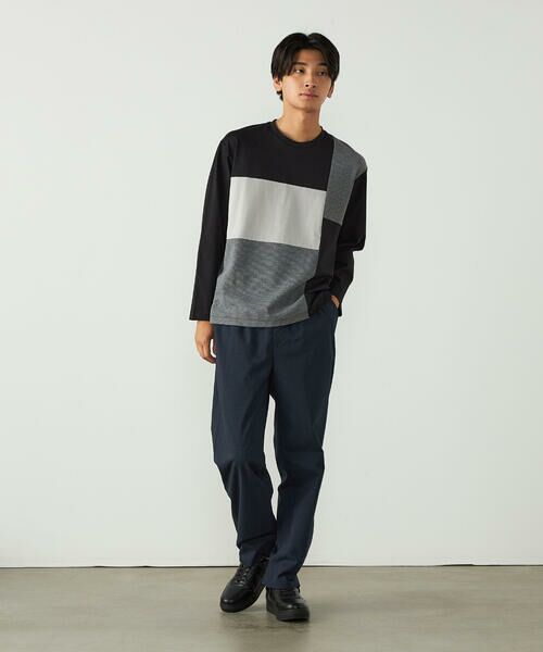 COMME CA ISM / コムサイズム その他パンツ | ウールライク グレンチェックリラックスワイドパンツ | 詳細1