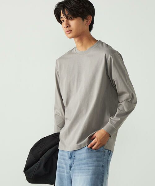COMME CA ISM / コムサイズム Tシャツ | USAコットンTシャツ(グレージュ)