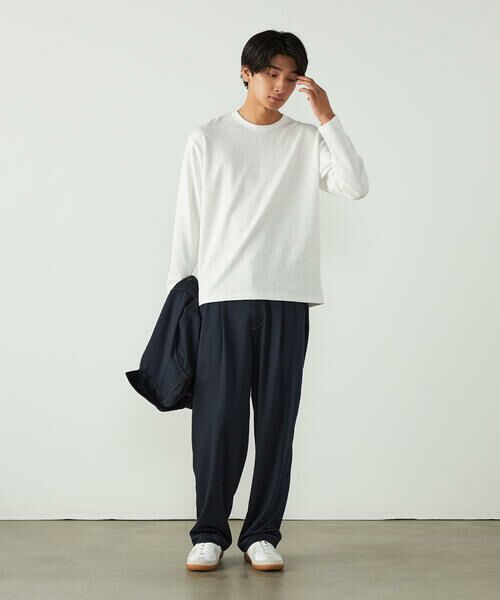 COMME CA ISM / コムサイズム Tシャツ | パッチワーク風 チェックジャガードTシャツ | 詳細3
