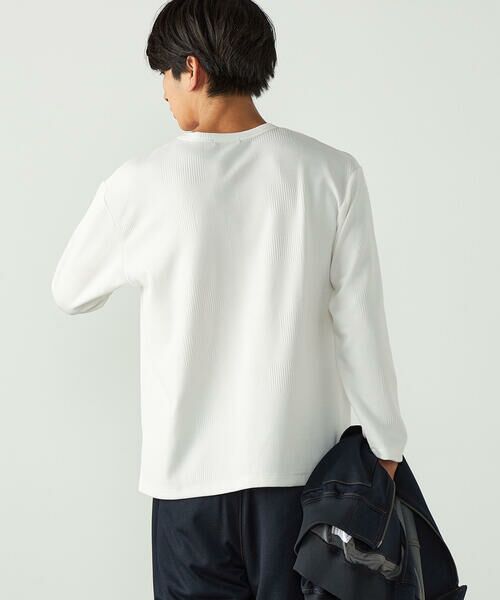 COMME CA ISM / コムサイズム Tシャツ | パッチワーク風 チェックジャガードTシャツ | 詳細5
