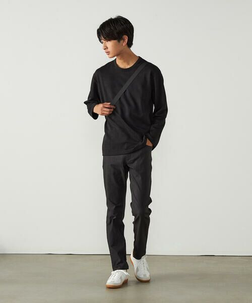 COMME CA ISM / コムサイズム Tシャツ | パッチワーク風 チェックジャガードTシャツ | 詳細9