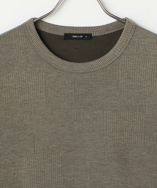 COMME CA ISM / コムサイズム Tシャツ | パッチワーク風 チェックジャガードTシャツ | 詳細27