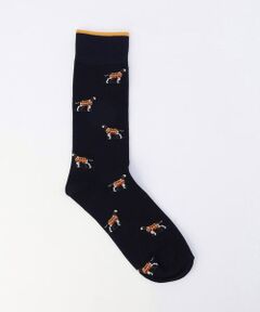 COMME CA ISM / コムサイズム ソックス | チェックコート ドッグ柄 ソックス