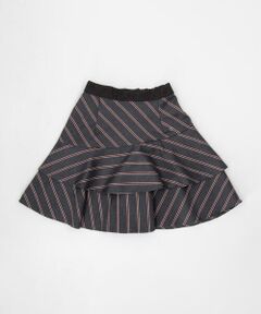 COMME CA ISM / コムサイズム ロング・マキシ丈スカート | ストライプ 2段フリルスカート