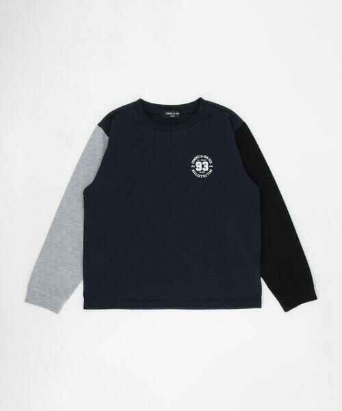 COMME CA ISM / コムサイズム Tシャツ | サークルプリント Tシャツ(ネイビー)