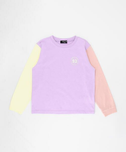 COMME CA ISM / コムサイズム Tシャツ | サークルプリント Tシャツ(ラベンダー)