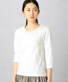 フロントレース　７分袖Ｔシャツ