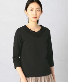 フロントレース　７分袖Ｔシャツ