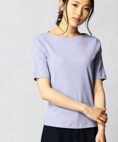 ギザコットンフライス　ボートネックＴシャツ