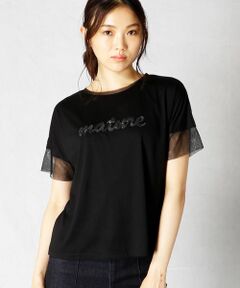 スパンコール　ロゴＴシャツ