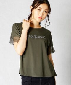 スパンコール　ロゴＴシャツ