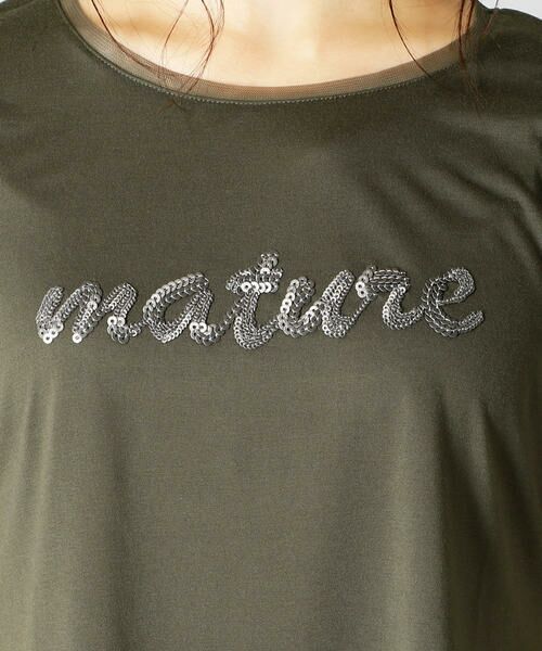 Comme ca Mature / コムサマチュア Tシャツ | スパンコール　ロゴＴシャツ | 詳細10
