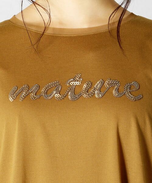 Comme ca Mature / コムサマチュア Tシャツ | スパンコール　ロゴＴシャツ | 詳細11