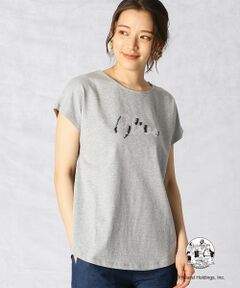 OLIVE OYL(R) ロゴ&ビジュー刺繍 Tシャツ