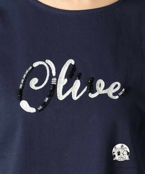 Comme ca Mature / コムサマチュア Tシャツ | OLIVE OYL(R) ロゴ&ビジュー刺繍 Tシャツ | 詳細10