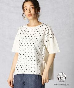 OLIVE OYL(R) ドットプリント 5分袖Tシャツ