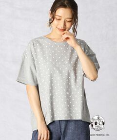 OLIVE OYL(R) ドットプリント 5分袖Tシャツ