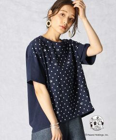 OLIVE OYL(R) ドットプリント 5分袖Tシャツ