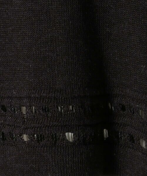 Comme ca Mature / コムサマチュア ニット・セーター | ５分袖　透かし柄プルオーバーニット | 詳細3