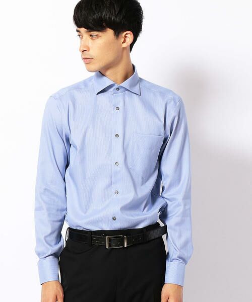 COMME CA MEN / コムサ・メン シャツ・ブラウス | 形状安定カラーストライプドレスシャツ | 詳細1