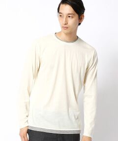 ウォッシャブルウールクルーネックＴシャツ