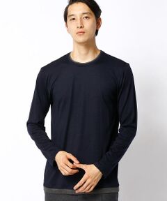 ウォッシャブルウールクルーネックＴシャツ