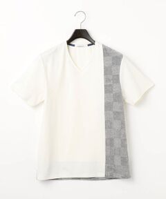 市松パイル使いTシャツ