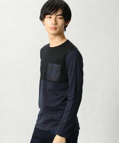 カラーブロックロングTシャツ