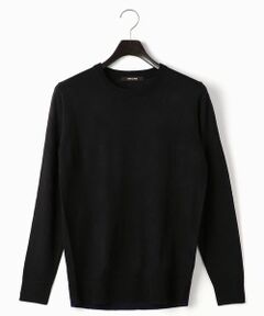 COMME CA MEN / コムサ・メン ニット・セーター | 配色ライン　クルーネックニット