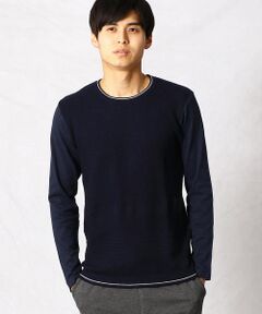 ニットコンビ　クルーネックTシャツ