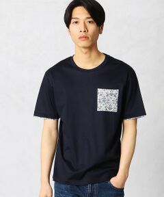 リバティプリント　ポケットTシャツ