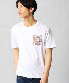 リバティプリント　ポケットTシャツ