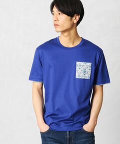 リバティプリント　ポケットTシャツ