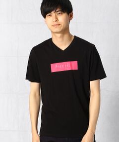 オーロラプリント　VネックTシャツ