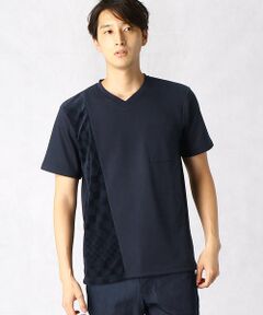 パイルジャカードVネックＴシャツ