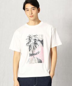 パームツリー柄プリントTシャツ