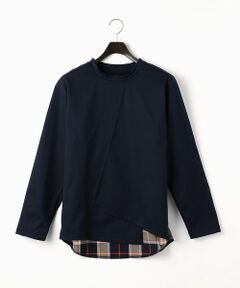 ビックチェック　コンビネーションTシャツ