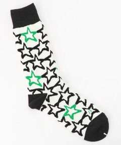 COMME CA MEN / コムサ・メン ソックス | 星柄クルーソックス