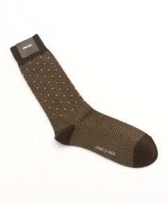 COMME CA MEN / コムサ・メン ソックス | ヘリンボーン×ドット　ソックス