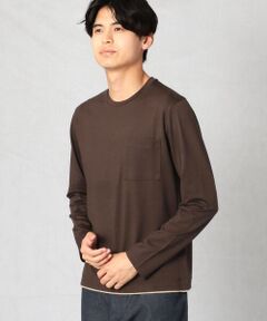 ウール×ポリエステル天竺　L/Sカットソー<br>