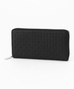 COMME CA MEN / コムサ・メン その他小物 | シボ革市松柄型押し　ロングウォレット